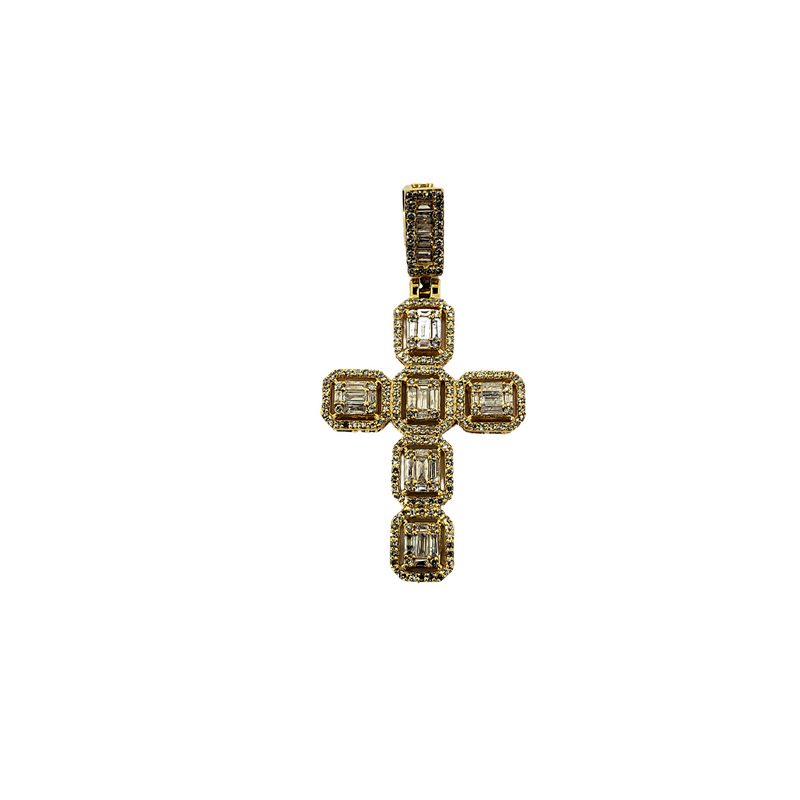 10k 1.09ct SI Diamond Cross