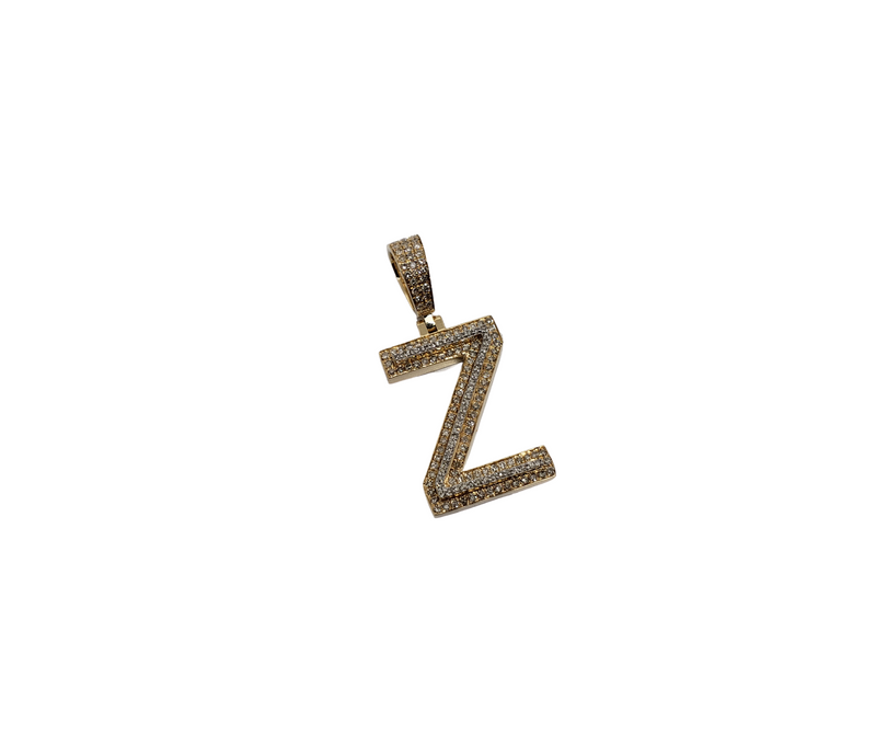 Letter A to Z 0.66CT Letter Diamond Pendant in 10k Gold DP-0015