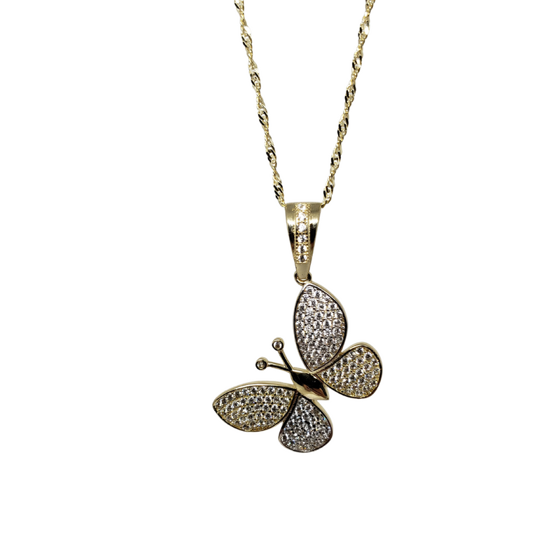 10k Gold singapour chain + butterfly 10k