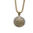 Chaîne Franco 10k taille diamant avec pendentif rond DuoColor