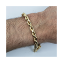 6.04mm Rope Chain Bracelet 10K Yellow Gold Bracelet for Men RCB004