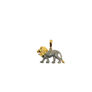 10k 0.64ct SI Diamond Walking Lion Pendant