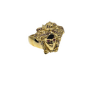 10k Red Eye Greek Face Ring