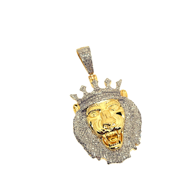 Lion King 10k 1.15ct SI Diamond Pendant