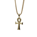 10k Diamond Cut Franco Chain With Cross Pendant