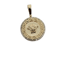 0.35ct Greek Design Diamond Pendant in 10k SP 11081