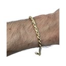 4.3mm Rope Chain Bracelet 10K Yellow Gold Bracelet for Men RCB002