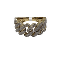 10k Bague Miami cuban link 0.98ct Diamond Ring NEW