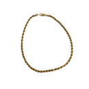 10k yellow gold Rope Ankle chain