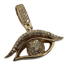 Eye-of-hurus 0.44ct Pendentif en or 10k SP 10796