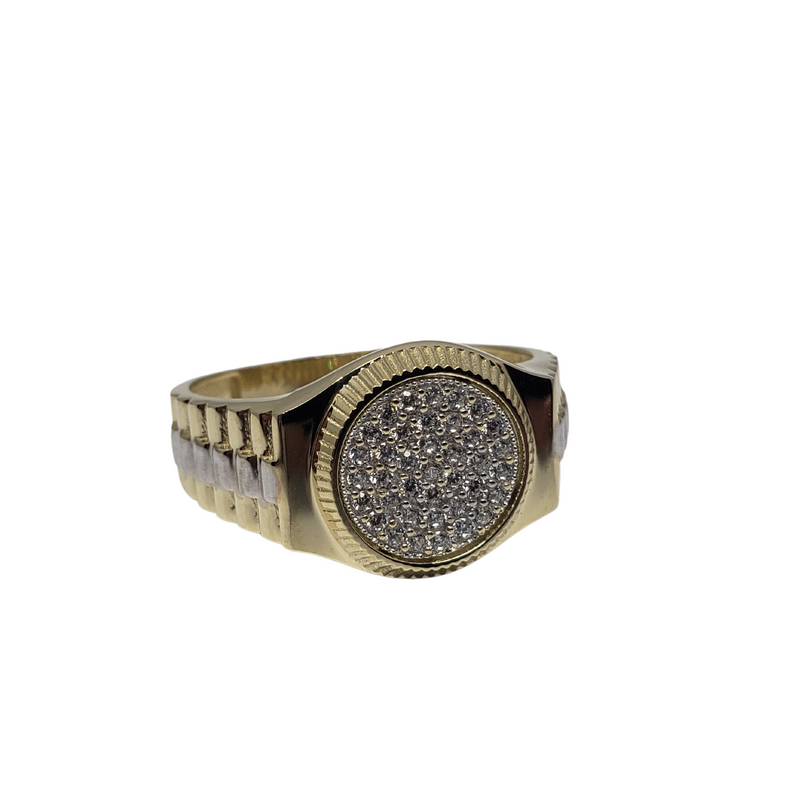 10k round Rolly Style ring
