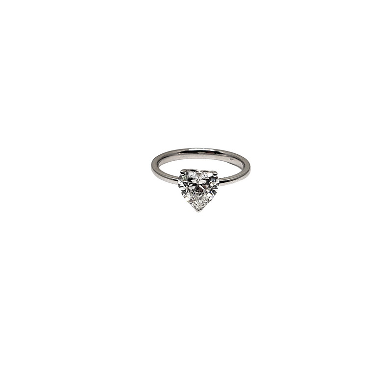 1.00ct 14K Lab Heart Diamond Engagement Ring