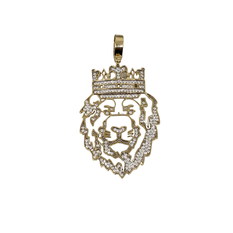 10k Lion Head Pendant