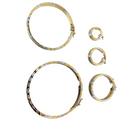 10K Duo color Design Earring New