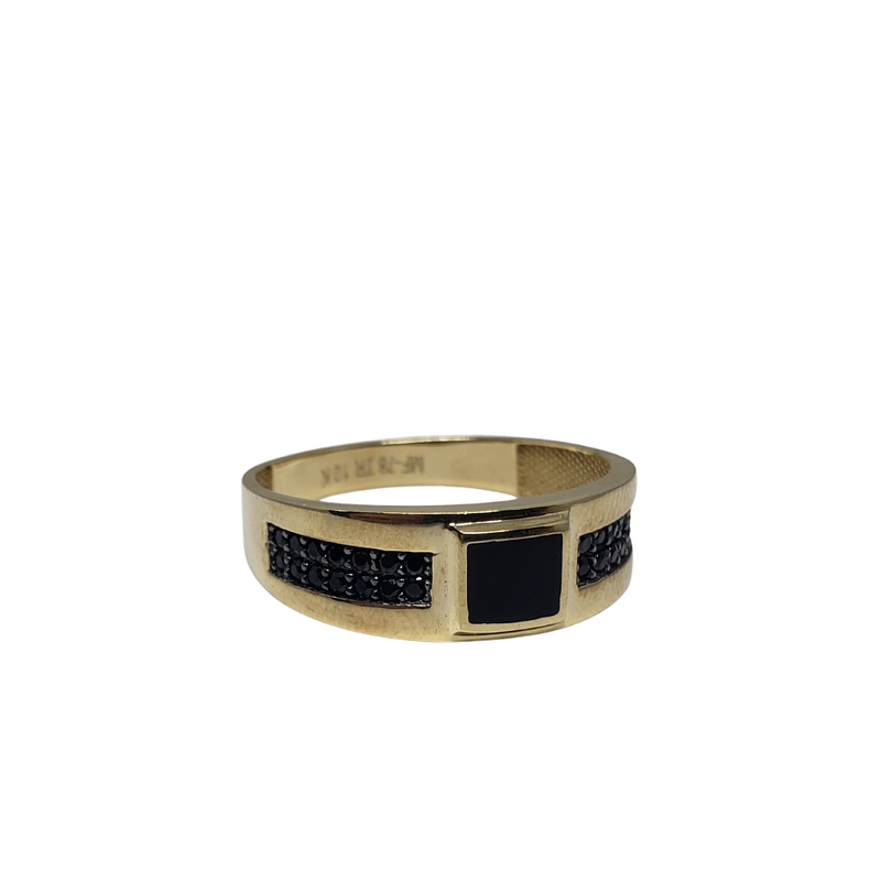 10k  Gold black onyx Ring