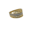 Bague double méduse en or pour femme 10K WCR001