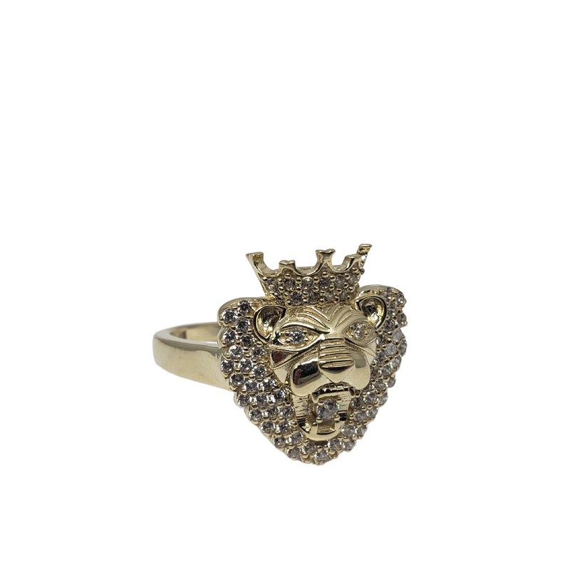 10k Lion Crown Ring