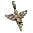 Angel 0.77ct Gold Pendant in 10k Gold SP 10474