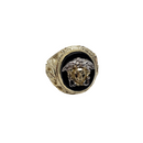 Onyx Medusa Gold Ring 10K LA007