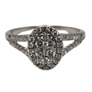 Diamant Bague 0.50ct en or blanc 14k skr21963-50