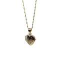 10k Singapour + Collier médaillon photo en forme de coeur