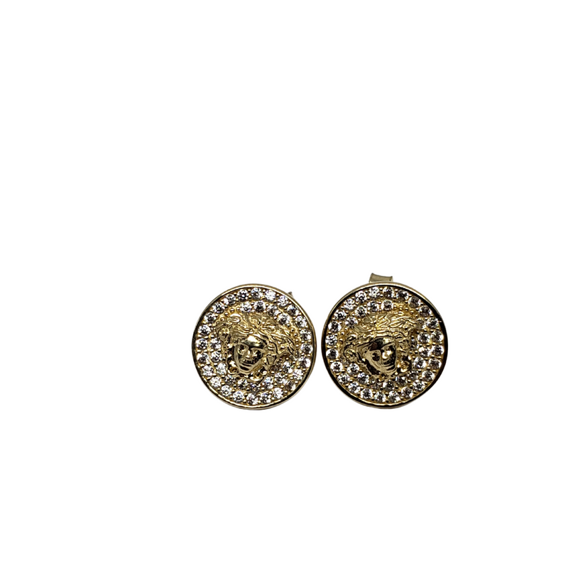 10k meduse gold earring