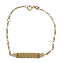 Bracelet Bébé Chaîne Figaro Or Jaune 10K BABY-002
