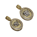 2 Tone medusa Yellow Gold 10K rth-043
