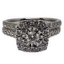 Diamant Bague 1.00ct Or blanc 14k SKR20634-100N