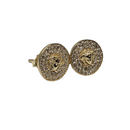 10k yellow  Gold medusa  Earring NEW