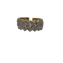 10k 10mm Bague Monaco 0.92ct Diamond Ring NEW