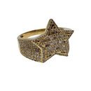Bague étoile 10k 1.22ct VS Baguettes de diamants