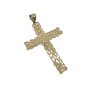 Cross Nugget  Pendant 10k Yellow Gold SJ-601