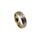 10k Wedding band Yellow Gold white gold 2 tons