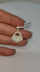 10k Heart Loocked Pendant 0.94ct of Diamonds NEW