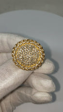 10k 2.00ct Diamonds Round Cuban Link Style