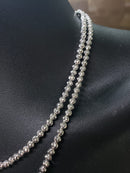 10k Moon cut diamond cut  Chain White Gold New