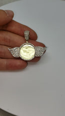 Pendatif Photo-aile 1.37ct diamants si en or jaune 10k sp9703