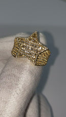 Bague étoile 10k 1.22ct VS Baguettes de diamants