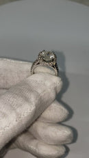 14k Ring 1.58ct Center Round Stone + 0.75ct Diamonds NEW