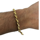 10k 5mm Rope Bracelet diamond cut Solid