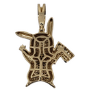 Pikachu 1.13ct Pendentif en or 10k SP 10810