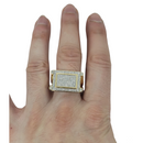 10k 0.70CT Hiphopx3 Round Diamond Ring NEW