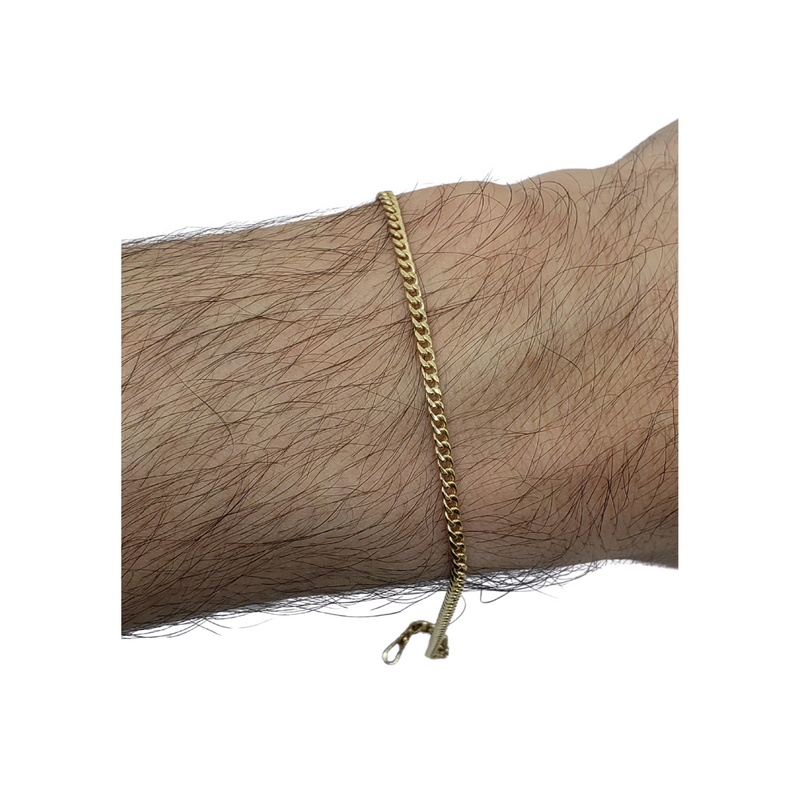 2.6mm Miami Cuban Link Bracelet 10K Yellow Gold Bracelet for Men RCB008