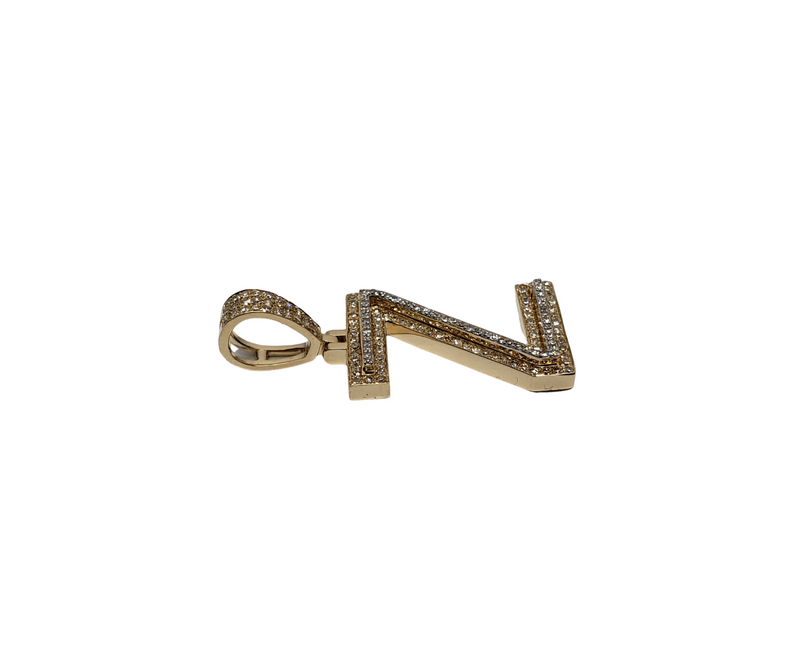 Letter A to Z 0.66CT Letter Diamond Pendant in 10k Gold DP-0015