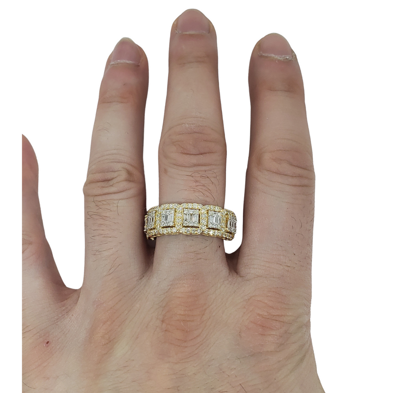 10k 1.32CT Square Emerald Cut  Ring NEW