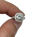 14k Ring 1.58ct Center Round Stone + 0.75ct Diamonds NEW