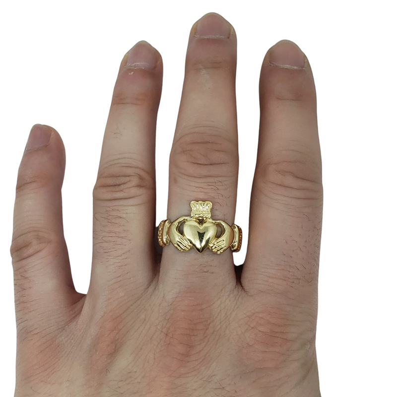 10k Gold Claddagh Celtic Trinity Knot Ring