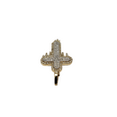 Cross Drip 1.25CT Diamond Pendant in 10k Gold DP-008