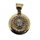 2 Tone medusa Yellow Gold 10K VP-025